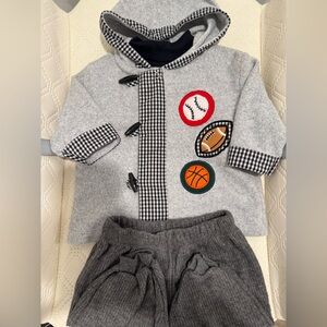Little by Little Baby Outfit with Sports Patches, 3 piece set